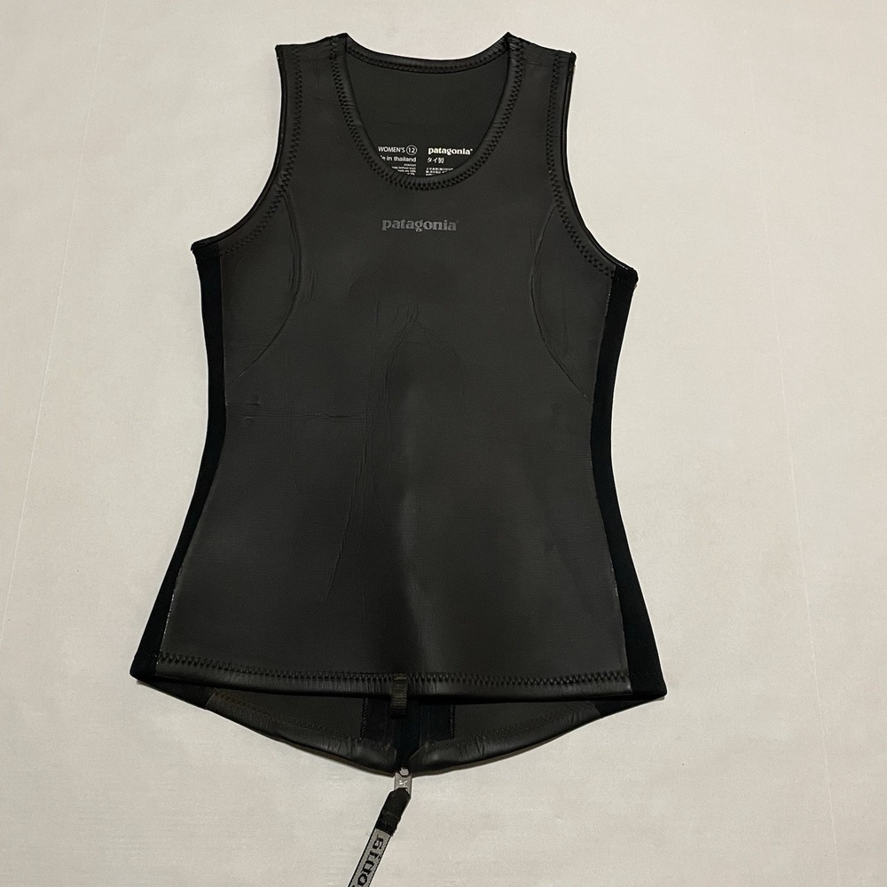 Patagonia Womens Size 12 Black Sleeveless‎ Merino Wool Blend Wetsuit